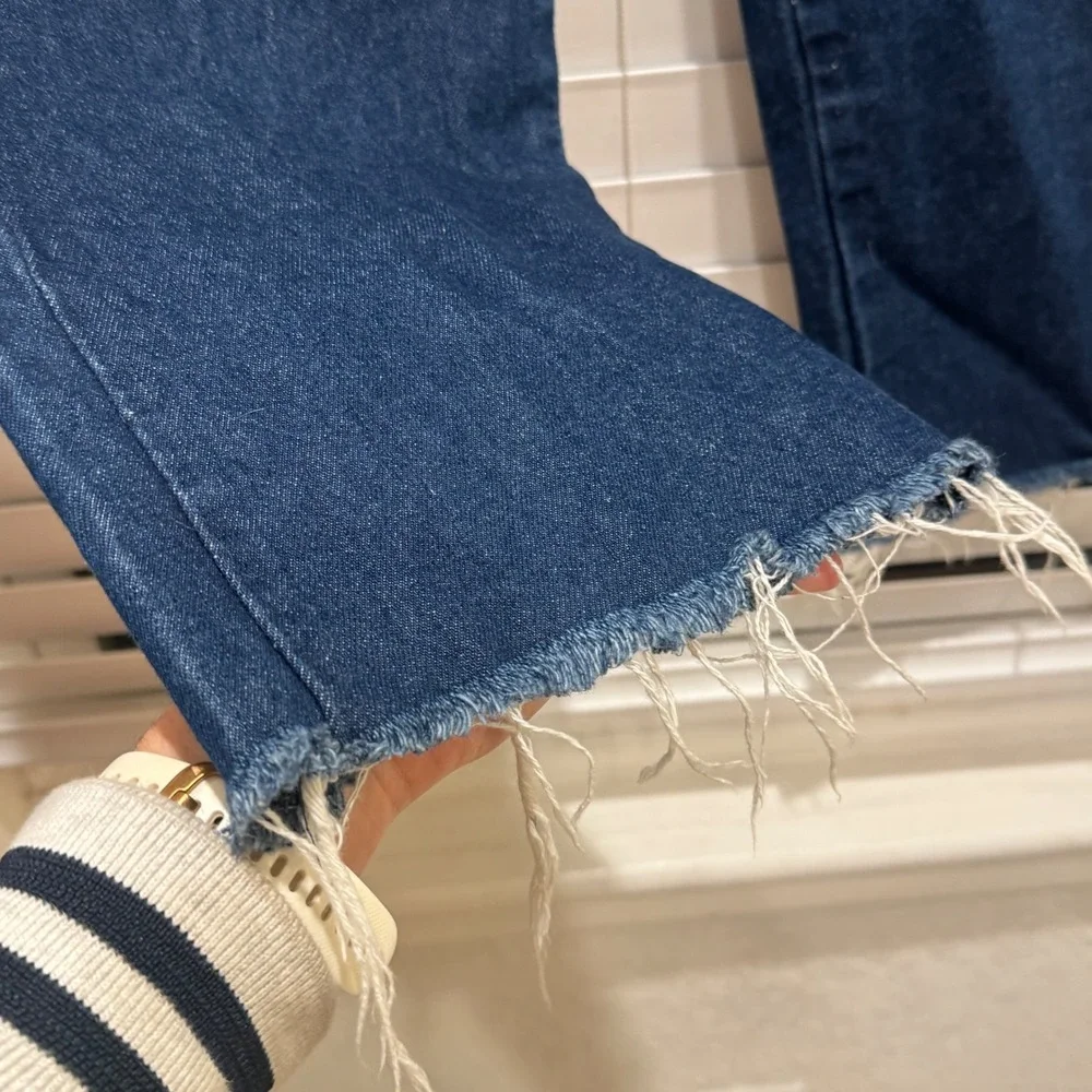 Vintage Levi's 511M 1985 Jeans Women 29 Dark Blue Wide Leg Utility Crop USA Made - Picture 3 of 9